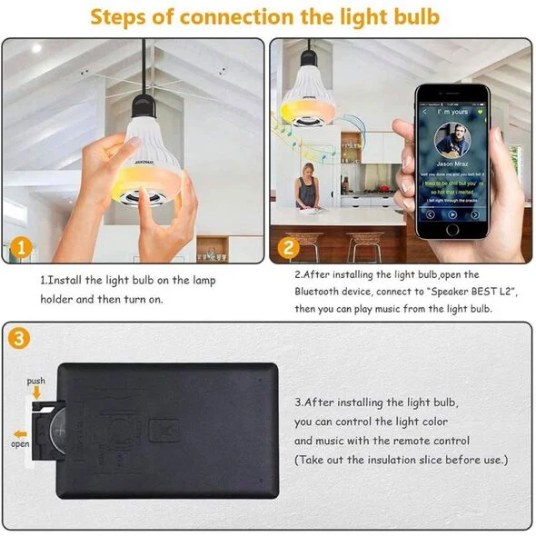Lampe LED Bluetooth Multi Couleur thumbnail 8